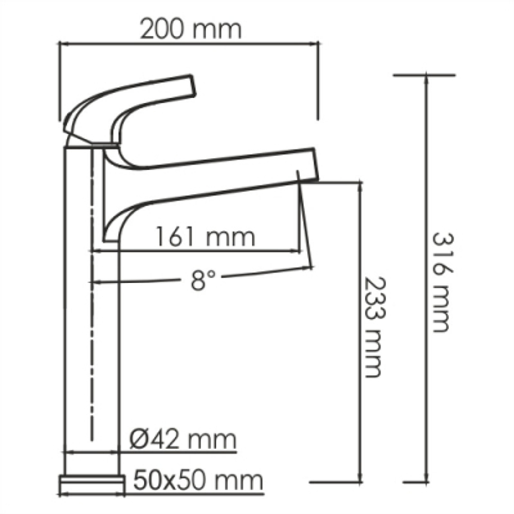 Смеситель WasserKraft Sauer для раковины Глянец Золото 20x5x31,6 см