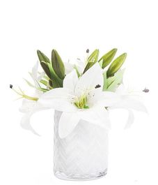 Букет белых лилий в вазе "ёлочка", Cote Noire