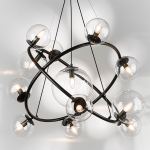 815410 Люстра CROCO 12х40W E14 ЧЕРНЫЙ МАТОВЫЙ