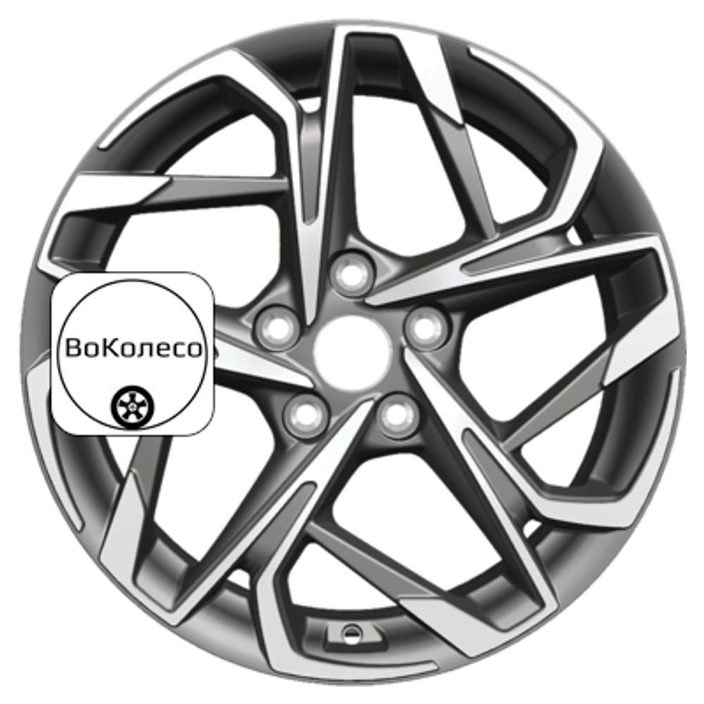 7x17/5x110 ET46 D63,3 KHW1716 (Changan CS35 Plus) Gray-FP Khomen Wheels