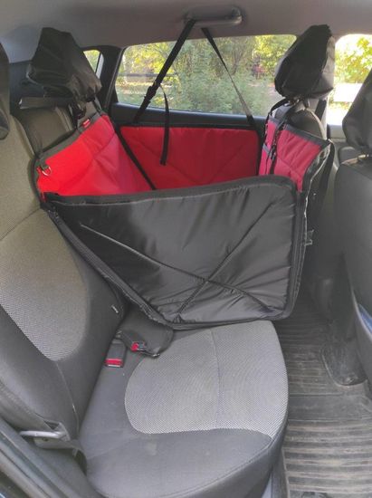 Автогамак "Премиум" для перевозки крупных собак до 100 кг на 1/3 заднего сиденья авто (3-х слойный с ПВХ-600)