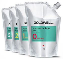 Goldwell Structure + Shine Agent 1 Softening Cream 2 Medium - Смягчающий крем для выпрямления натуральных и трудноподдающихся волос 400 мл - 03112