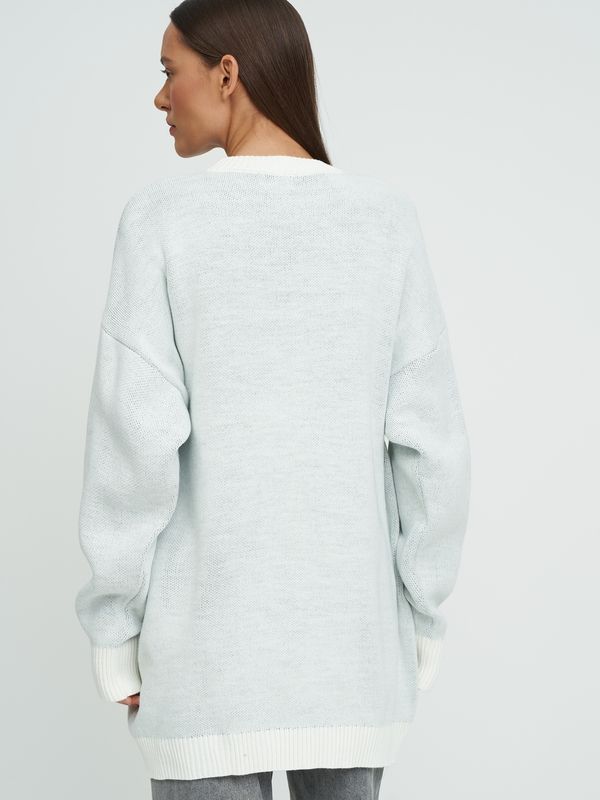 Свитер оверсайз Горы молочный - фото 2