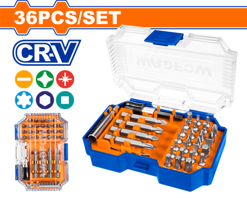 Набор бит с держателем 36 шт (10/30) WADFOW WBS3B36