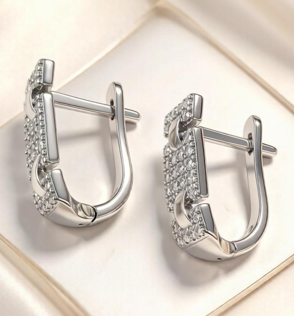 Ювелирные серьги из серебра 925 пробы