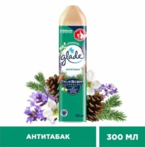 ОСВЕЖИТЕЛЬ ВОЗДУХА GLADE АЭР АНТИТАБАК 300МЛ