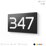 Номер на дверь 347, табличка на дверь для офиса, квартиры, кабинета, аудитории, склада, черная 120х70 мм, Айдентика Технолоджи