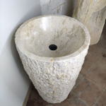 Раковина напольная из мрамора Erozy Cream MN-61496 53*53*91