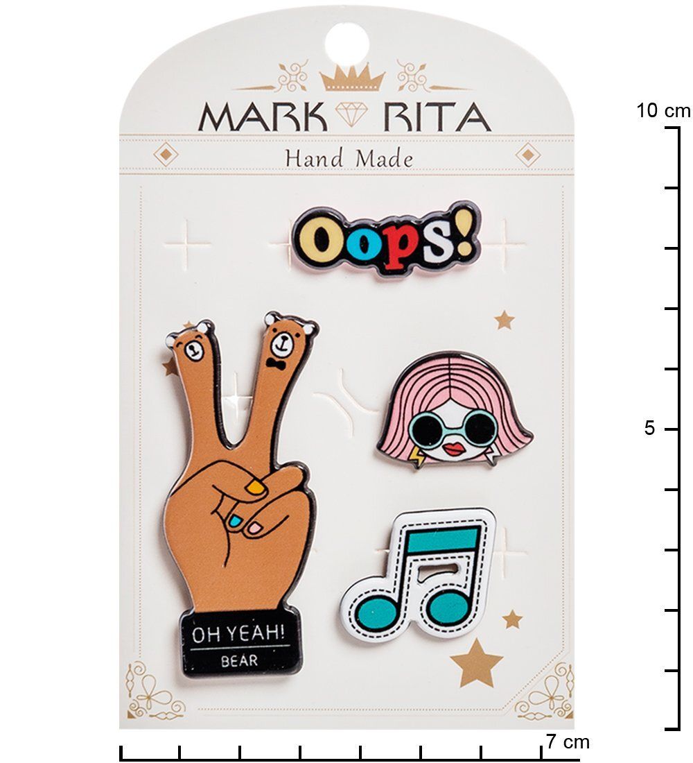 MR- 84 Н-р брошей с цанговым зажимом бабочка «Гламурный стиль» Mark Rita