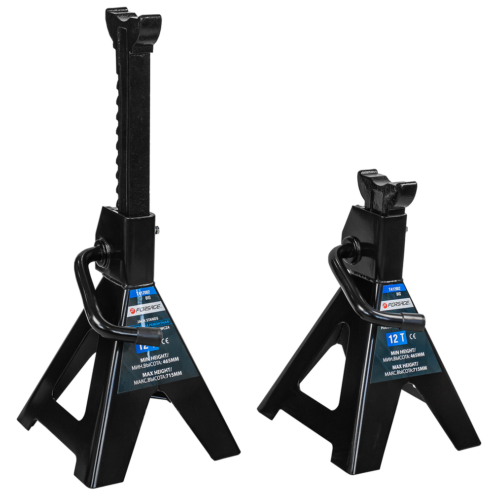 Подставка ремонтная механическая 12т(h min 465мм, h max 715мм) Forsage F-T412002 BIG