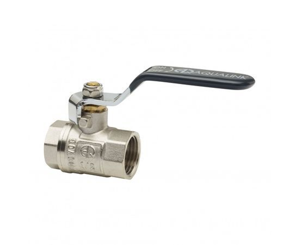 AQUALINK шаровой кран для воды 1/2, (вн-вн, г/г) рычаг, 1143