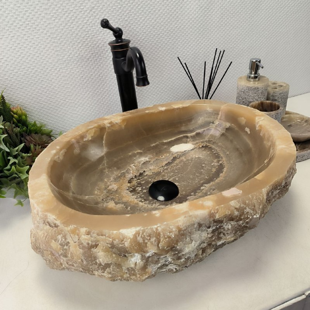 Раковина из оникса Erozy Grey EO-62214.51*43*15 0096