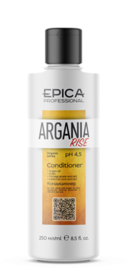 **Кондиционер EPICA Professional Argania Rise ORGANIC для придания блеска с маслом арганы 250мл