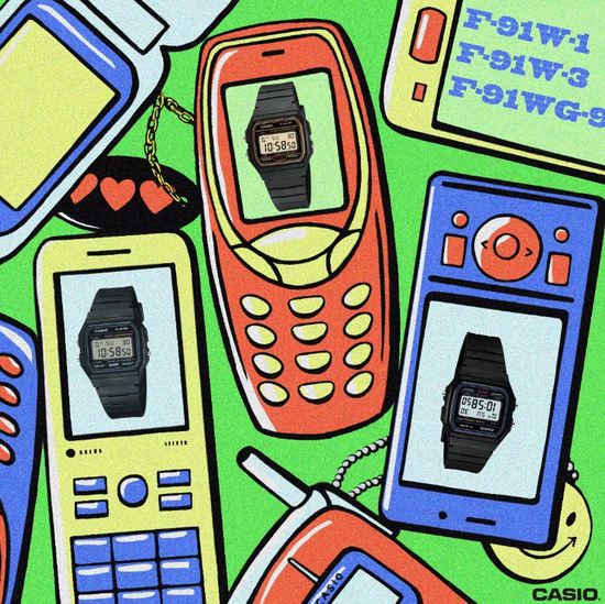 часы японского бренда Casio  Collection модель F-91WG-9