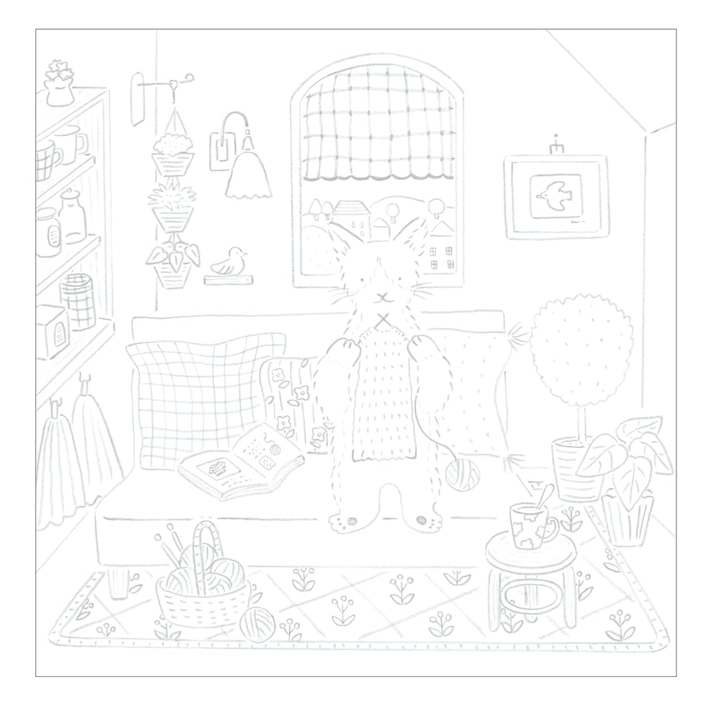 Cute life of small Happy coloring book animals in Pastel Town