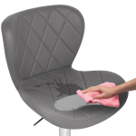 Барный стул Woodville Porch gray, chrome, ножки хром