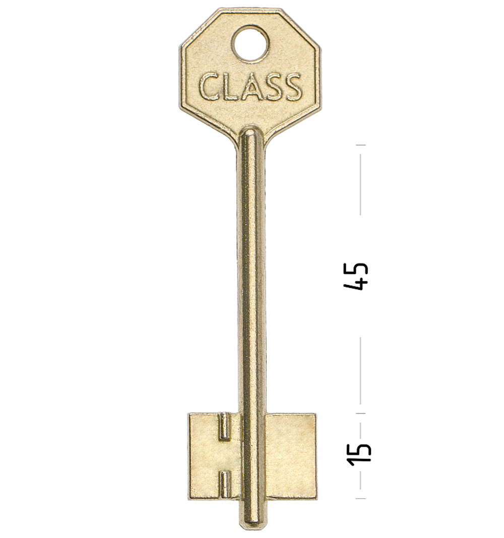 Заготовка сувальдного ключа 14203 KLS1D КЛАСС-1 (желтый)