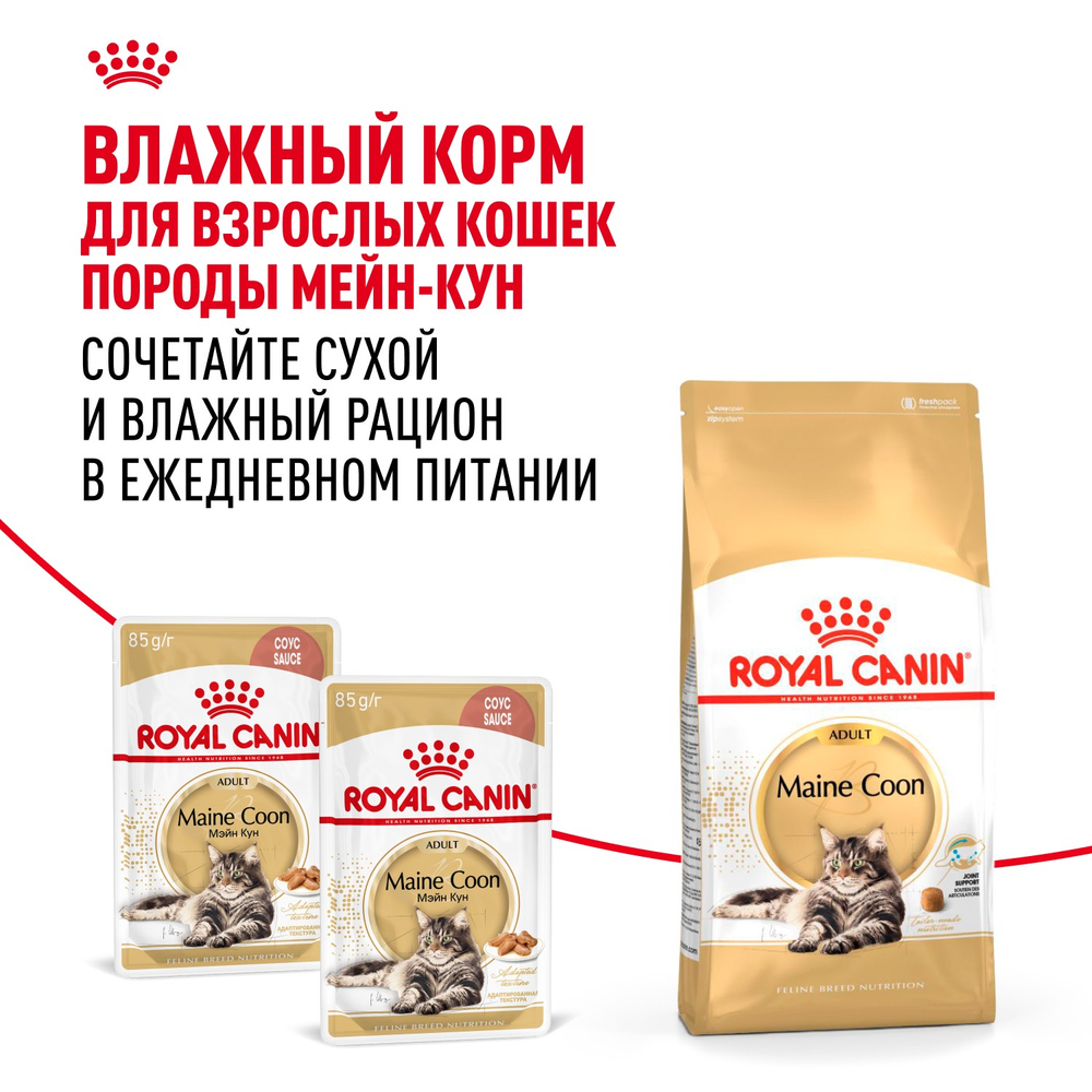 Royal Canin Maine Coon Adult Мейн Кун Эдалт Корм сухой для взрослых кошек породы Мэйн Кун 400г