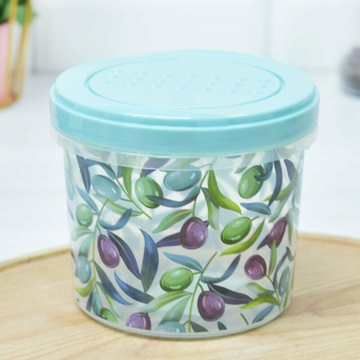 Банка с завинчивающейся крышкой 0,7л Asti с декором (зеленый)