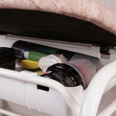 Подставка для обуви "Альфа 13" с сиденьем и ящиком, белая