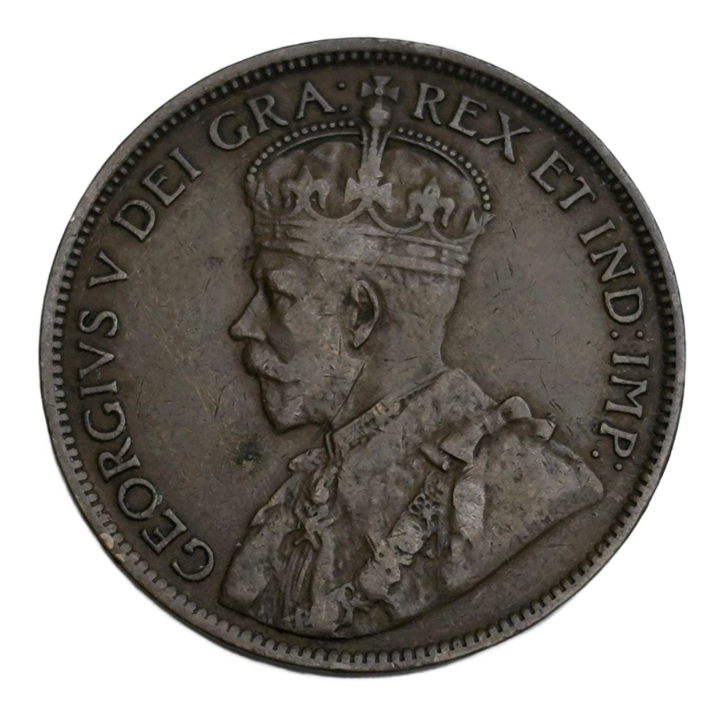 Монета 1 цент (cent) 1918 год Канада
