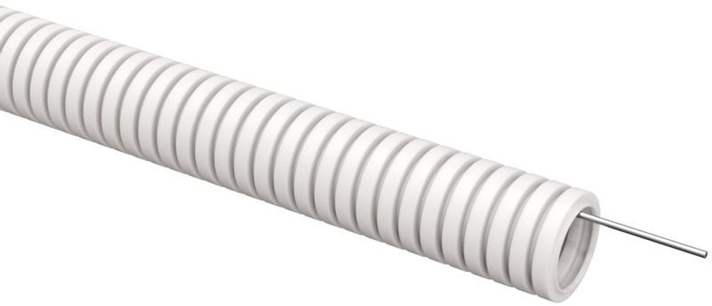 Труба гофрированная ПВХ d25мм с протяжкой бел. (уп.50м) ELASTA IEK ET-TG21-121-025-050-K01 Труба гофрированная ПВХ d25мм с протяжкой бел. (уп.50м) ELASTA IEK ET-TG21-121-025-050-K01