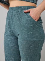 Пижама с бриджами КД-61/рогожкаизумруд-цепочка