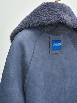 Шуба женская чебурашка тедди экомех, графитовая, SilverFox (арт. 1188-101)