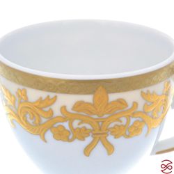 Набор кофейных пар Falkenporzellan Natalia creme gold 100мл