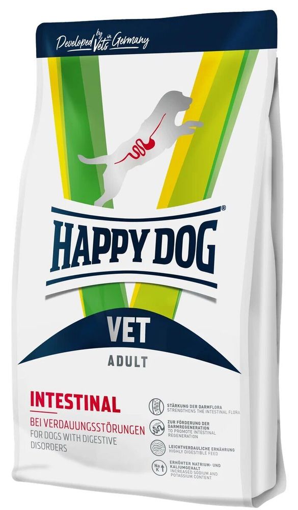 Сухой корм Happy Dog Vet Intestinal для собак при чувствительном пищеварении 1 кг