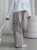 Бежевые брюки для девочек палаццо