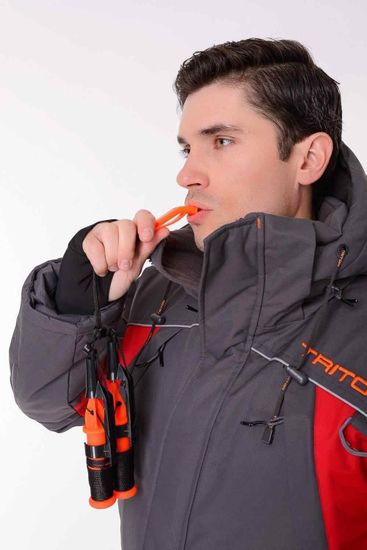 Костюм-поплавок "СКИФ" -40 кур+п/к (Таслан, серый/красн)