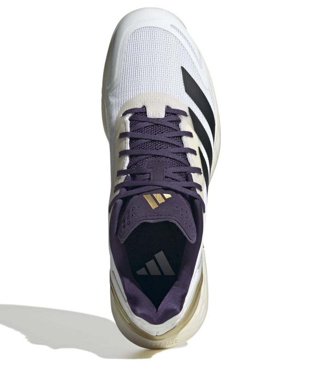 Мужские кроссовки теннисные Adidas Defiant Speed 2 M - белый/черный/слива-аврора