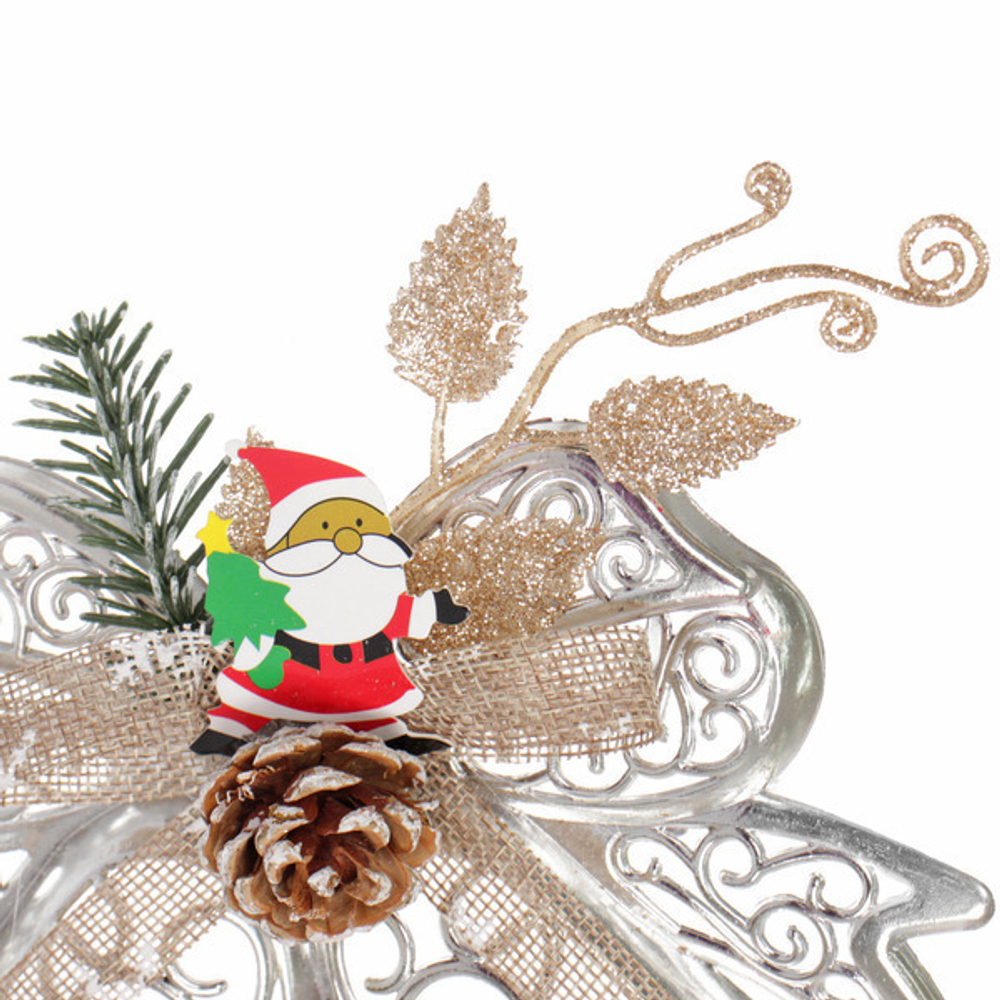 Украшение новогоднее «Веселье» 20*15 см, Серебро