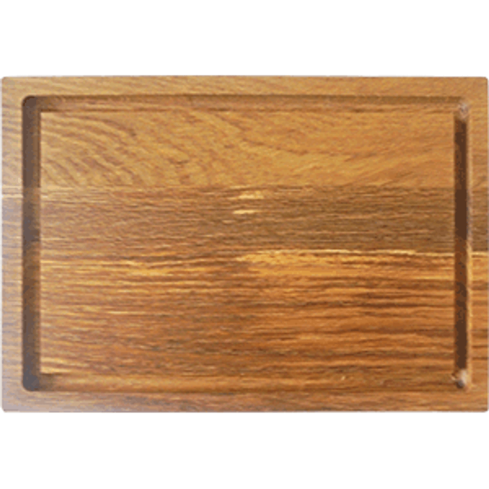 Доска для подачи прямоугольная без ручки с выемкой;дуб;H=25,L=260,B=180мм