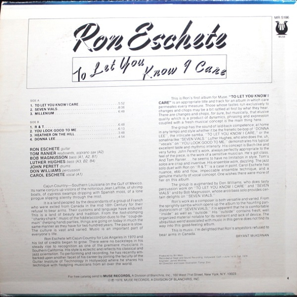 Ron Eschete / To Let You Know I Care (LP)