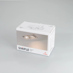 Светильник CL-SIMPLE-S148x80-2x9W Day4000 (WH, 45 deg) (Arlight, IP20 Металл, 3 года) 028150
