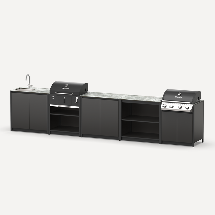 Барбекю комплекс Lounge F-116SGB, 4.3 м, черный/серый каспий