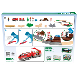 BRIO World - Деревянная железная дорога + поезд pull&back 28 элементов 36102