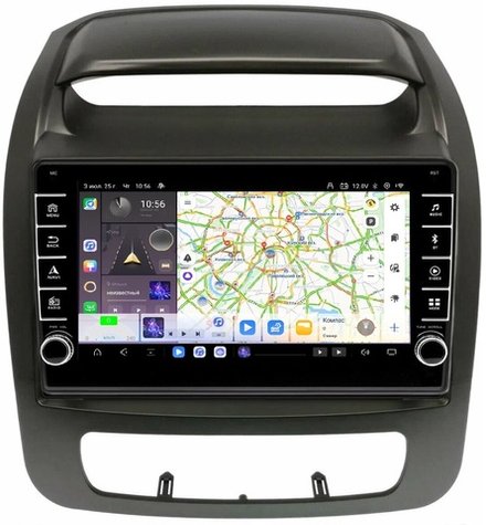 Магнитола для KIA Sorento 2 XM 2012-2020 c экраном климата снизу - Carmedia OL-9794-1 (кнопки и крутилки) Android 13, TS20, 6+128Гб, CarPlay, 4G SIM-слот