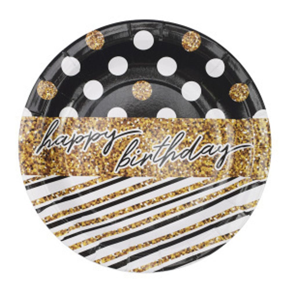 Тарелки бумажные ламинированные &quot;Happy Birthday&quot; Голливуд