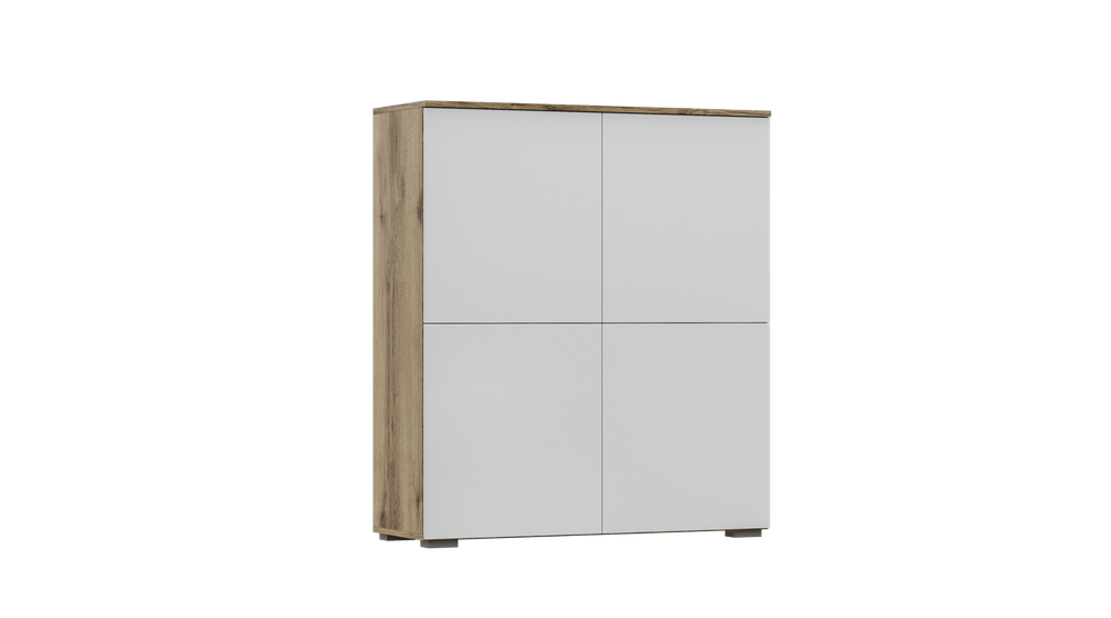 МИЛАН-1: комод Делано светлый/белый