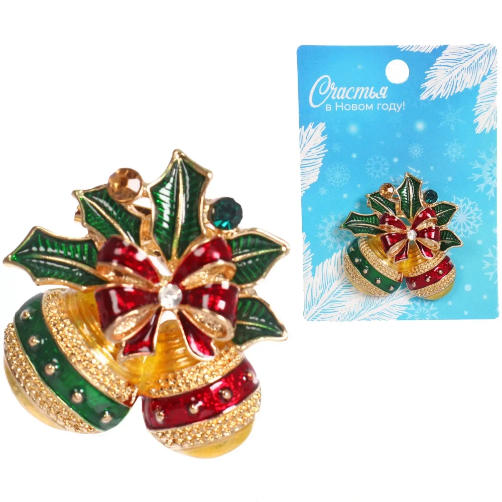 Брошь «Зимняя сказка - Шарики» 3,4*3,5 см