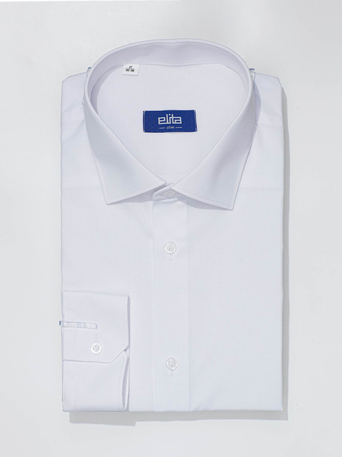 Сорочка мужская ELITA длинный рукав, цвет белый, хлопок/пэ 700121 00
