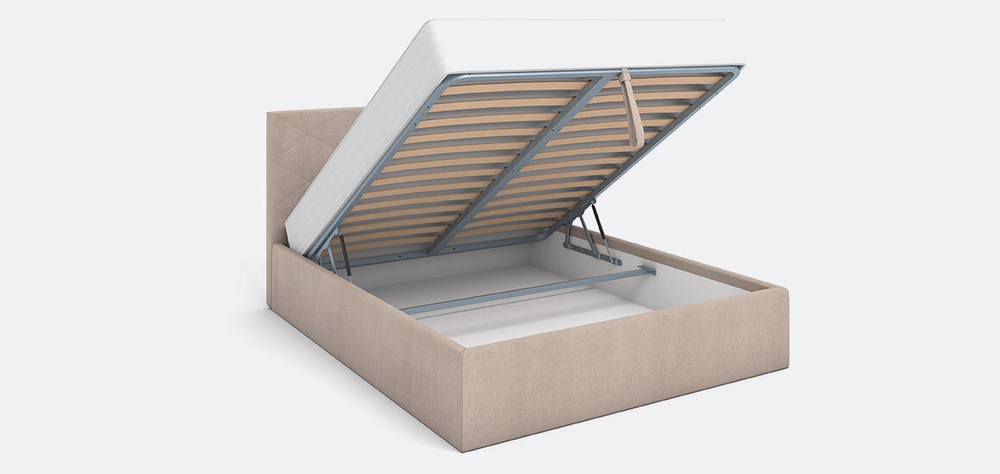 Кровать Аликанте (24) (с.м.160*200 (ТКФ), ЦП 350 Lounge 13, ВариантКроя1