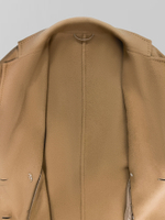 Пальто 801 двубортное с косыми карманами и поясом в комплекте