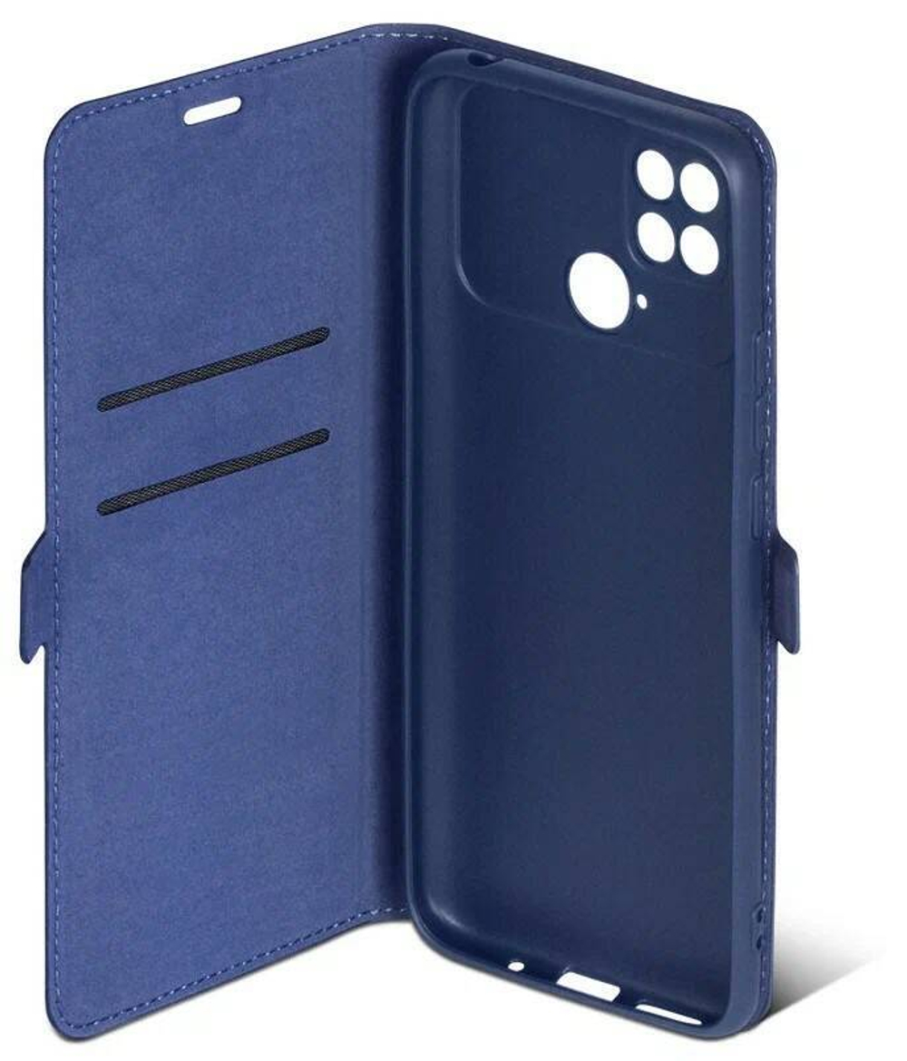 Чехол с флипом для Poco C40 Xiaomi  blue DF poFlip-11