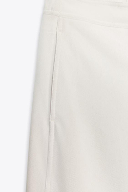 ZARA БРЮКИ WIDE LEG, ЭКРЮ