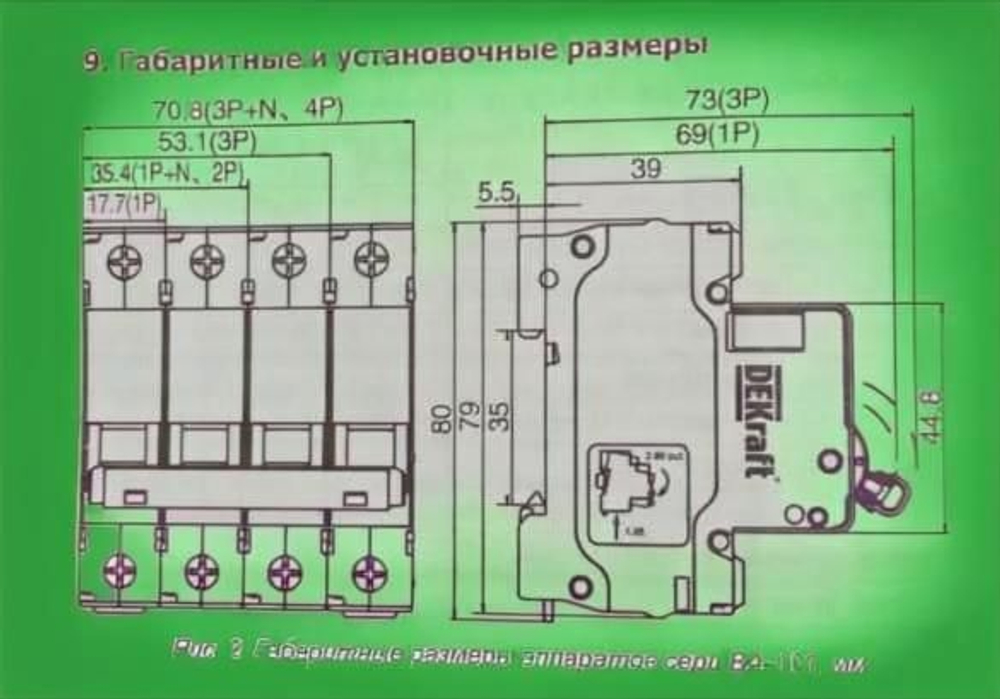 Автоматический выключатель 1-пол. 20А тип C 4,5кА серия ВА-101 DEKraft (12шт)