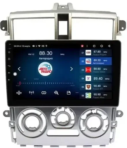 Магнитола для Mitsubishi Colt 6 2002-2012, Colt Plus (правый руль, рамка серебро) - Vaycar VA47-5099 на Android 13, 8-ядер, 4G SIM-слот